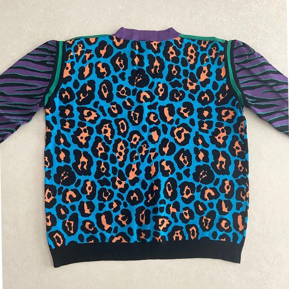 🏷️SALE🏷️ Topshop Animal Print Color Block Jumper Sweater ASO Aria Montgomery - Picture 5 of 9